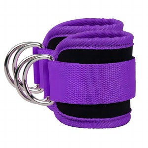 Sangles de cheville pour machines à câble, avec boucle à 4 anneaux, en néoprène, pour entraînement et protection fitness - Product Image 3
