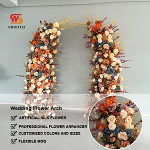 Hecho a mano suave personalizado arco de flores telón de fondo nueva llegada flores artificiales suaves para la decoración del evento del Día de San Valentín - Product Image 2