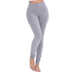 Leggings tricotés taille haute respirants 100% coton pour femmes décontractées de style de mode pour l'entraînement de vêtements de sport - Product Image 2