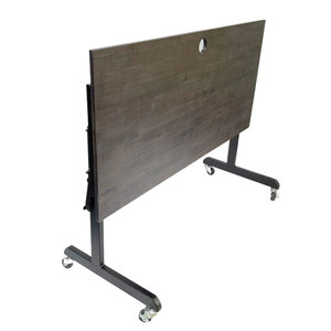 Rubberwood <b>Folding</b> <b>Desk</b> with Wheels for Easy Mobility-SPD68172 - Product Image 1