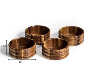 Elegante Tazón de Madera para Ensaladas, Frutos Secos, Postres, Desayuno, Aperitivos, Plato para Mesa, Hogar, Cocina, Restaurante - Product Image 3