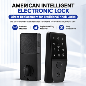Cerradura Inteligente sin Llave con Huella Dactilar, Contraseña, Tarjeta IC, Cerradura Electrónica de Seguridad para Apartamentos de Alquiler - Product Image 5