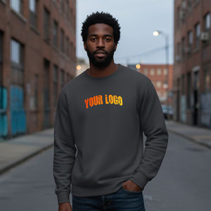 Hoodies décontractés pour hommes Hiver 2025 – Personnalisables avec logo imprimé DTF et broderie appliquée – 100 % coton molletonné – Coupe ample et tendance - Product Image 1