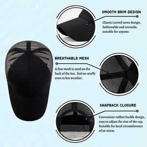 Short Brim Baseball <b>Cap</b>, Adjustable <b>Plain</b> Short Brim Workout Hat Fishing Hat Athletics Trucker Hat Mesh - Product Image 4