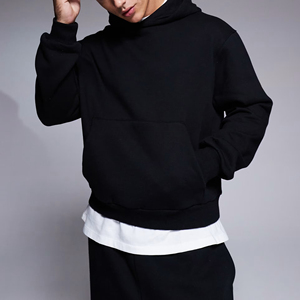 Vente en gros 100% coton sweat à capuche surdimensionné pour hommes de haute qualité sur mesure teint en plaine pour vêtements décontractés d'hiver OEM/ODM - Product Image 2