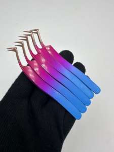Pinces à cils en acier inoxydable avec logo personnalisé gratuit, volume d'extension de cils, forte demande, pinces à cils très vendues - Product Image 6