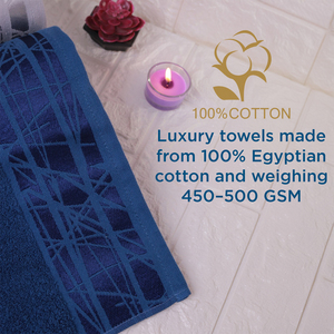 Toalla de baño Jacquard súper absorbente hecha de algodón egipcio 100%, gris ecológico, 140x70 cm, lujo para todas las estaciones - Product Image 4