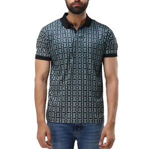 Polo transpirable con estampado bordado, diseño personalizado, polo deportivo multicolor para hombre en blanco - Product Image 2