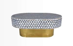 Taburete con incrustaciones de hueso de diseño antiguo de lujo de la India, taburete moderno decorativo para el hogar, novedad de 2024 - Product Image 3