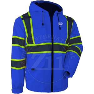 Veste de sécurité en softshell en coton, réfléchissante, imperméable, haute visibilité, classe 2 ANSI, avec éclairage LED et logo personnalisé, en provenance du Pakistan - Product Image 6
