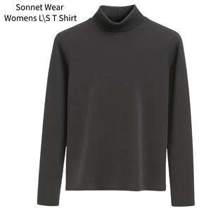 Pull-over en tricot doux pour femme, manches longues, coupe ajustée, chemise d'habillage pour l'hiver - Product Image 6