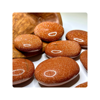 Vente en gros de pierres de palmier en pierre d'or rouge Agate polie avec cristaux de guérison étincelants pour l'ambition et la vitalité Style d'amour