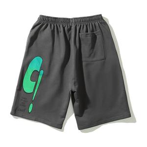 Short de jogging d'été unisexe en coton pour hommes, taille moyenne, longueur au genou, logo personnalisé, couleur unie, vente en gros, short de sport - Product Image 2