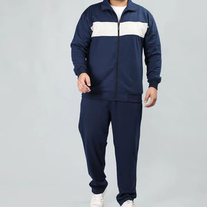 Chándal informal para hombre con logotipo personalizado OEM, chándal de invierno de poliéster de dos piezas para hombre - Product Image 1