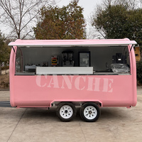 Mini camion de nourriture mobile de rue commerciale/remorque de nourriture/vente chariot de crème glacée