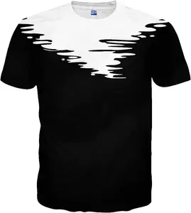 Sublimación Impreso Nuevos diseños Sublimación Blanks Bleach Poliéster Camisas Unisex Camisetas gráficas para transferencia de calor - Product Image 1