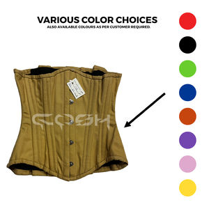 Corset amincissant sous le buste en coton beige avec armatures en acier, pour usage quotidien, personnalisable OEM - Product Image 3