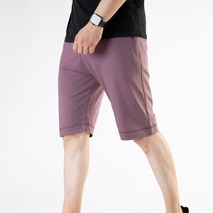 Short de sport en coton spandex confortable pour homme Ceinture élastique Jogger stretch Short de fitness Poches Modèle solide Short de maison décontracté - Product Image 5