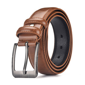 Cinturones informales de cuero genuino de tamaño personalizado de calidad superior con cinturones de hebilla de acero fabricados por Isha Industry - Product Image 3