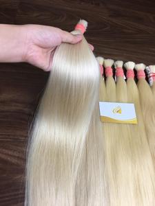 Cabello Remy Rubio sedoso 100% cabello humano #60 Venta De fábrica MOQ 100g envío gratis para pedidos de 100kg - Product Image 3