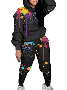 ODM Offre Spéciale survêtement pour femme couleur personnalisée survêtements en coton éponge de haute qualité ensemble deux pièces - Product Image 4