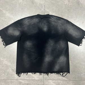 T-shirt unisexe en coton premium avec impression sérigraphique, logo graphique personnalisé, OEM ODM, vente en gros, mode streetwear - Product Image 2