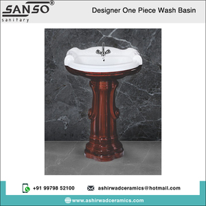 Artículos sanitarios de cerámica ovalados de un solo orificio de alta calidad Fregadero de baño de una pieza con diseño en profundidad Venta directa - Product Image 2