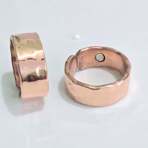 Trendy Fashion Jewellery <b>Ring</b> Magnetic Polished Pure Copper Thumb <b>Ring</b> Unisex Antique Imitation High Quality Copper Therapy - Product Image 1