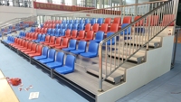 JY-715 Vente en gros de gradins rétractables, système de sièges télescopiques, gradins pour stades de basketball intérieurs, gymnases, sièges de tribunes