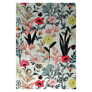 Tapis de salon multicolores neutres modernes abstraits imprimés numériquement, lavables en machine, en chenille, antidérapants, vente en gros RUGS DEPOT LXDP-0350 - Product Image 1