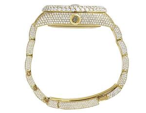 Top marque VVS Moissanite diamant en acier inoxydable automatique mécanique glacé montre-bracelet Hip Hop clouté mode pour hommes cadeaux - Product Image 4