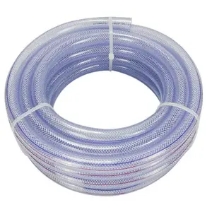 Manguera de PVC reforzada con fibra transparente flexible de gran oferta