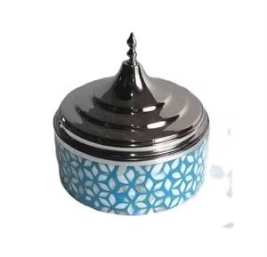 Nueva olla caliente de Metal árabe con soporte, hecha a mano cazuela de lujo, forma redonda, calentador de alimentos de mesa, uso de servidor de alimentos de cocina - Product Image 1