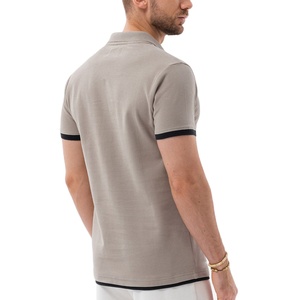 OEM Men Summer Short Sleeve for Button Sports Shirt Custom Logo Quick Dry Knitted Polyester/Cotton Fabric Digital Printing - Product Image 5