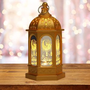 Vintage Ramadan Lantern Metal Durable for Cultural Decor Warm Indoor Setting Perfect Homes Seeking <b>Lighting</b> Ambience Fast - Product Image 3