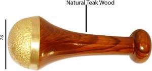 Bronce Kansa Vatki Cup Mango de madera Desintoxicación Ayurvédica Masajeador de pies Relajación y limpieza profunda Ancient I - Product Image 2