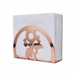 Porte-serviettes en métal vintage finition argent pour la décoration de table à manger à domicile Porte-serviettes faits à la main - Product Image 2