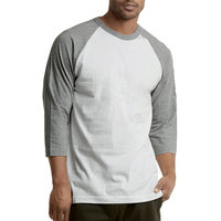 Camiseta 100% algodón gris manga larga mano en blanco suelta ajuste manga larga Camiseta algodón hombres camiseta para hombres
