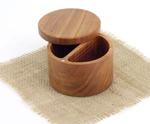 Attractive Designing Handmade Round Shape Wooden Eco Friendly <b>Sugar</b> <b>Bowl</b> Decorative Salt Container Finest Quality Kitchen Decor - Product Image 5