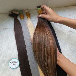 Venta al por mayor Super doble dibujado vietnamita crudo extensiones de cabello humano hueso recto todos los colores paquete a granel precio competitivo - Product Image 6