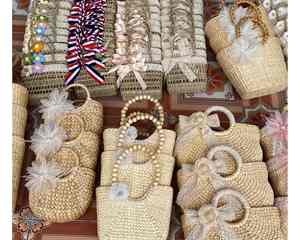 Sac naturel de jacinthe d'eau du Vietnam avec le sac lisse de jacinthe d'eau de finition disponible pour la vente en gros d'exportation et approvisionnement d'OEM - Product Image 5