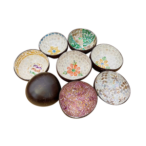 ชามมะพร้าวฝังโมเสคพร้อมหอยมุกเวียดนามส่งตรงจากโรงงานสำหรับใช้ในบ้านของที่ระลึกและร้านค้าปลีกที่เป็นมิตรกับสิ่งแวดล้อม - Product Image 5