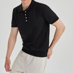 Polo simple de couleur unie pour hommes été nouveau revers à la mode confortable séchage rapide polos pour hommes - Product Image 5