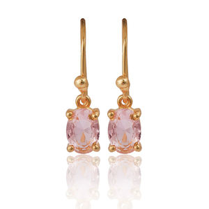 Joyería de tanzanita chapada en oro, pendiente pequeño y colgante, Juego de puntas, pendientes de alambre de oreja, joyería, juego de piedras preciosas de 4X6mm, pendiente de regalo - Product Image 3