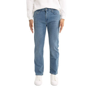 Jeans pour hommes élégants coupe régulière OEM jeans droits les plus vendus jeans pour hommes respirants à séchage rapide avec design personnalisé - Product Image 1
