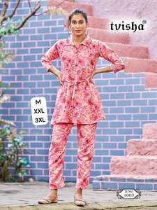 Conjunto de Cordón con Estampado Digital en Rayón Suave de Alta Calidad, Diseño Exclusivo de FABZONE, para Mujeres, Ropa Tradicional India - Product Image 4