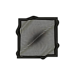 Black and White Polka Dot Silk Square Scarf - Product Image 1
