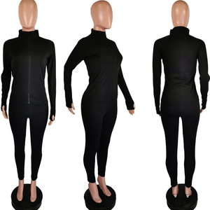 Survêtement à capuche pour homme, ensemble de jogging sport 100% coton avec veste et pantalon de survêtement pour la saison d'automne, deux pièces - Product Image 1