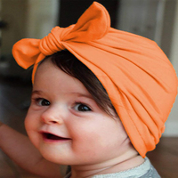 Turban élégant et doux pour bébé Bonnet d'hiver à la mode avec nœud Chapeau de paille élégant pour enfants pour filles Accessoires d'hiver
