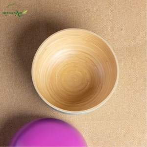 Bol en bambou filé de conception classique fait à la main - Léger, écologique, non toxique pour le service et la décoration de la maison - Product Image 5